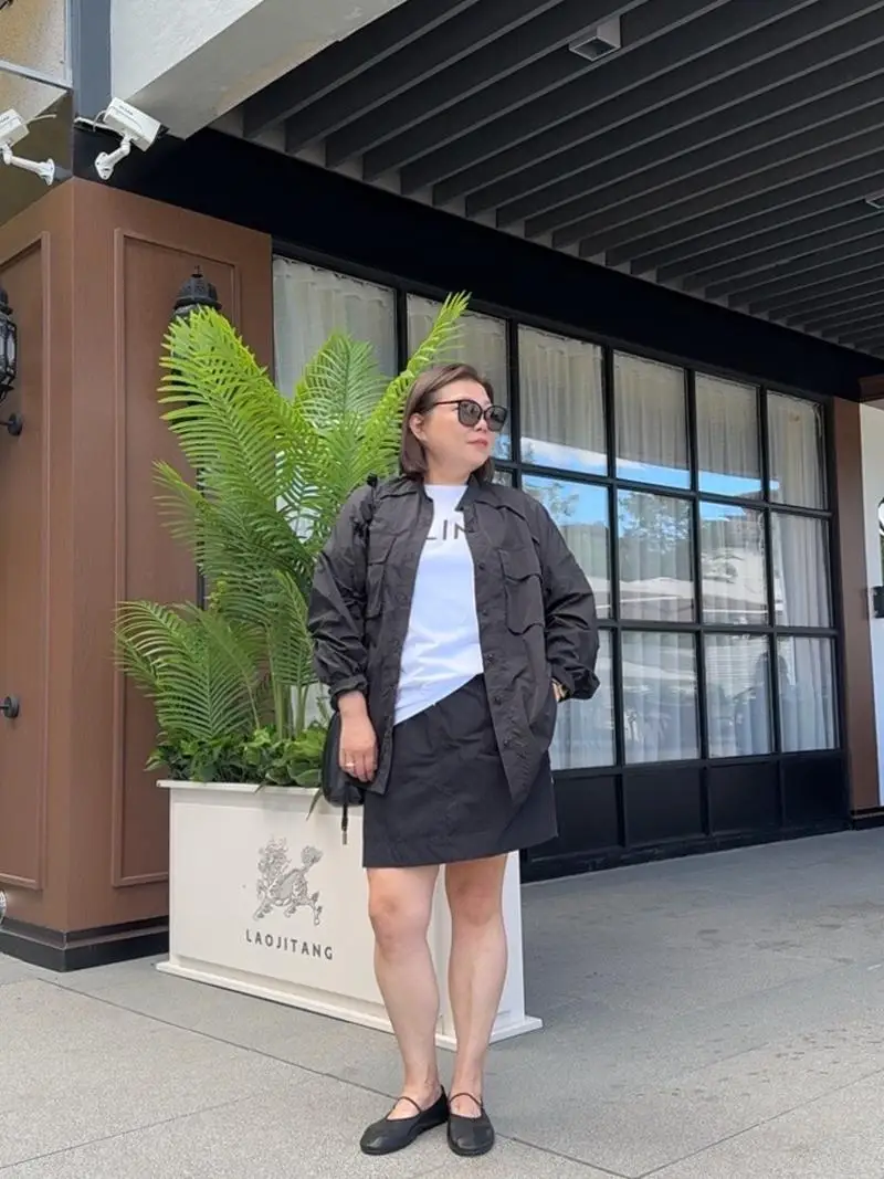 

Женская кофта-жакет больших размеров Rose Sister, высококачественная, черная, с отделкой, осенняя, модная, повседневная, свободного кроя, с круглым вырезом