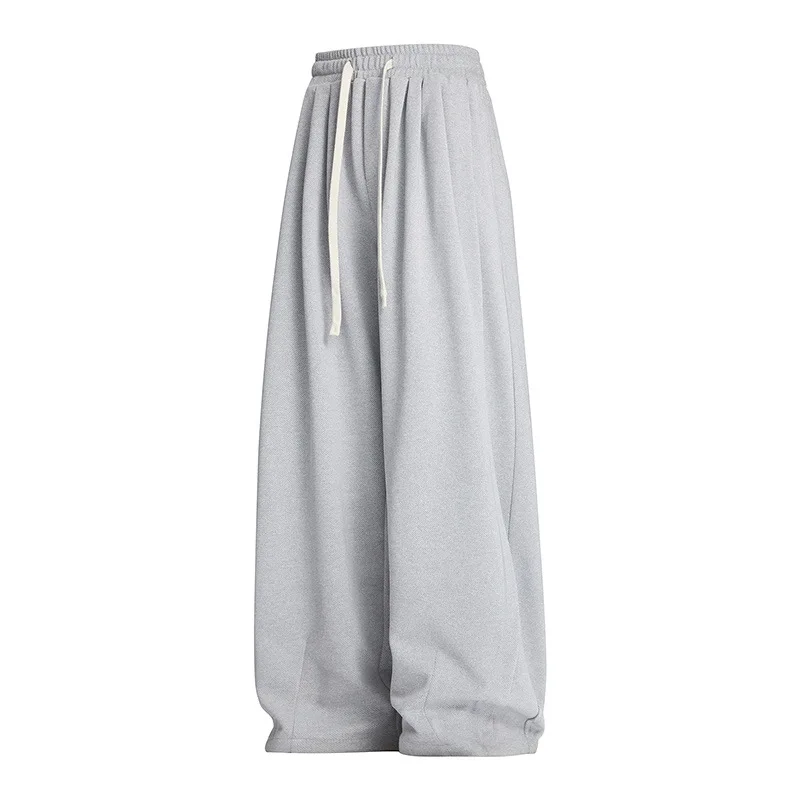 

ay Casual Pants for Men Straight Leg Anti-Wrinkle Loose Fit mid Waist Polyester Fiber Large Size Faionable Sweatpants