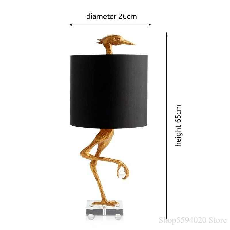 Creative Design Ostrich Shape Table Lamp American and Western Living Room Bedroom Desk lamp Modern Art Home Deco Light Luminaire