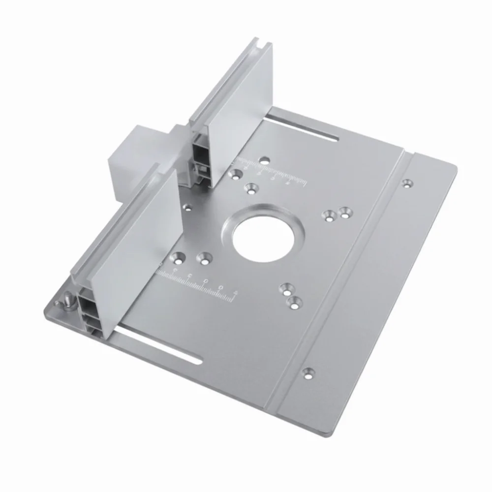 Aluminum Alloy Router Table Insert Plate Flip Board Miter Gauge Guide Aluminum Alloy Insert Plate Aluminium Profile Fence