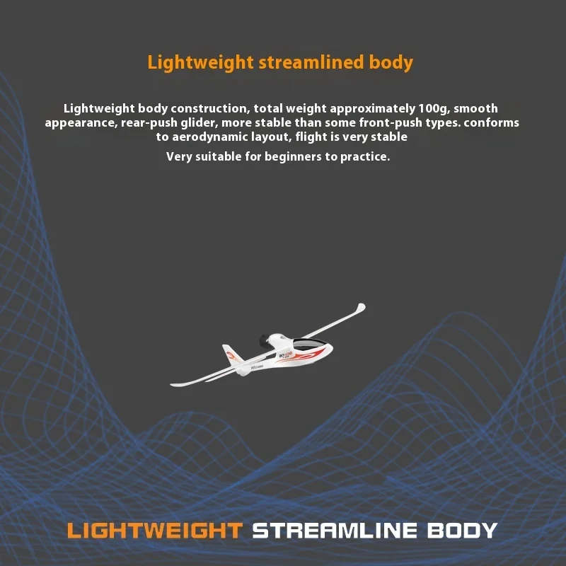Weili f959s planador de alta velocidade com três canais traseiro push com giroscópio de seis eixos aeronave de controle remoto brinquedo modelo de asa fixa
