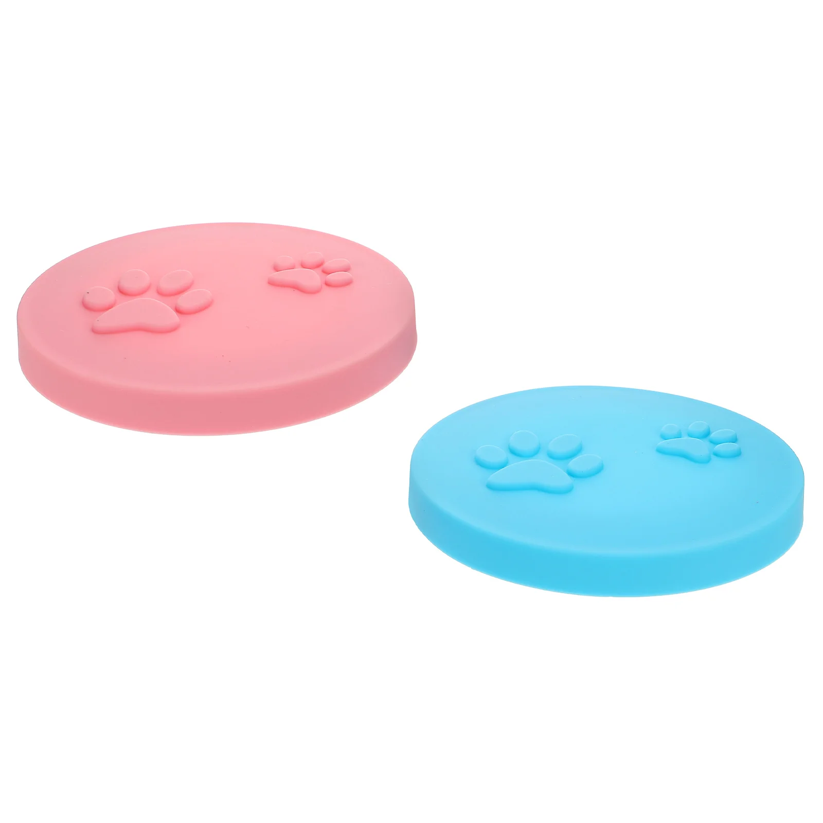 

2pcs Silicone Pet Food Can Lids Fresh Keeping Sealed Covers for Cat Dog Bowl Leakproof Reusable Household in Colors