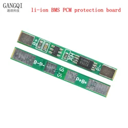 Placa de proteção de bateria Li-ion BMS PCM, Pcm para bateria de íon de lítio 18650, 1S, 3.7V, 3A, 10Pcs