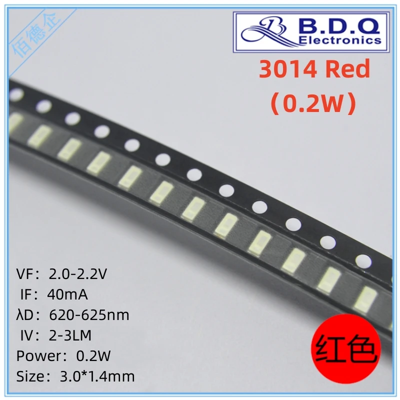 Imagem -02 - Smd Led 3014 Vermelho Azul Verde Branco Amarelo Rgb Lâmpada Led Beads Tamanho 3014 Diodo Emissor de Luz de Alta Qualidade Brilhante 500 Pcs