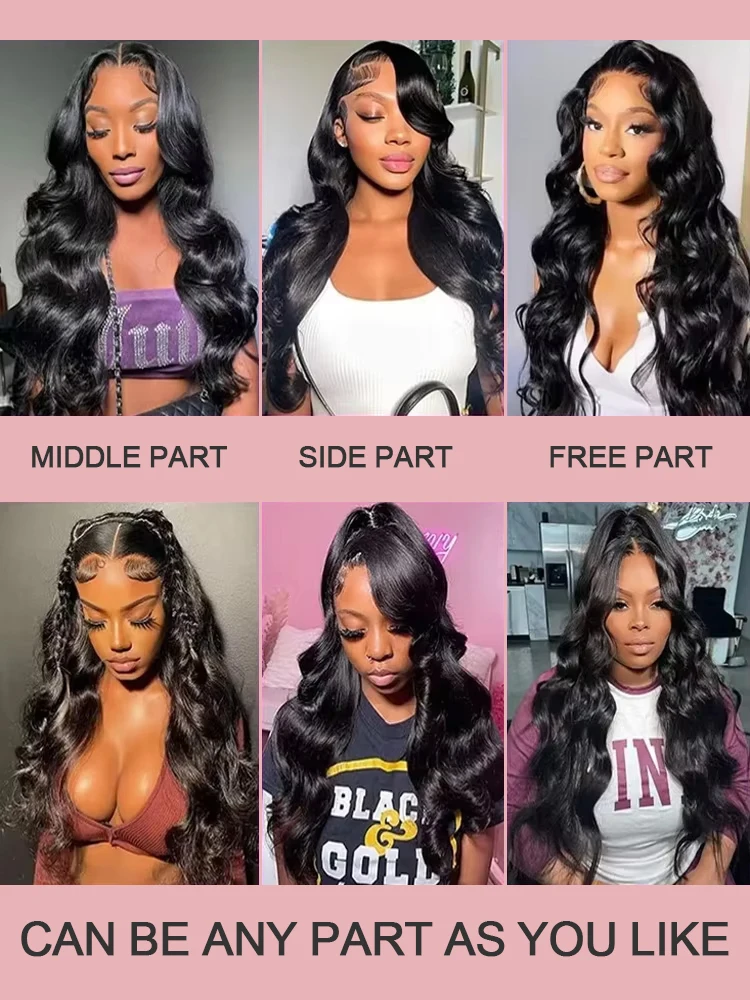 40 46 بوصة 13x6 HD الدانتيل شعر مستعار أمامي موجة عميقة البرازيلي الشعر البشري 300% الكثافة قبل قطعها 13x4 الدانتيل الشفاف للنساء السود #5