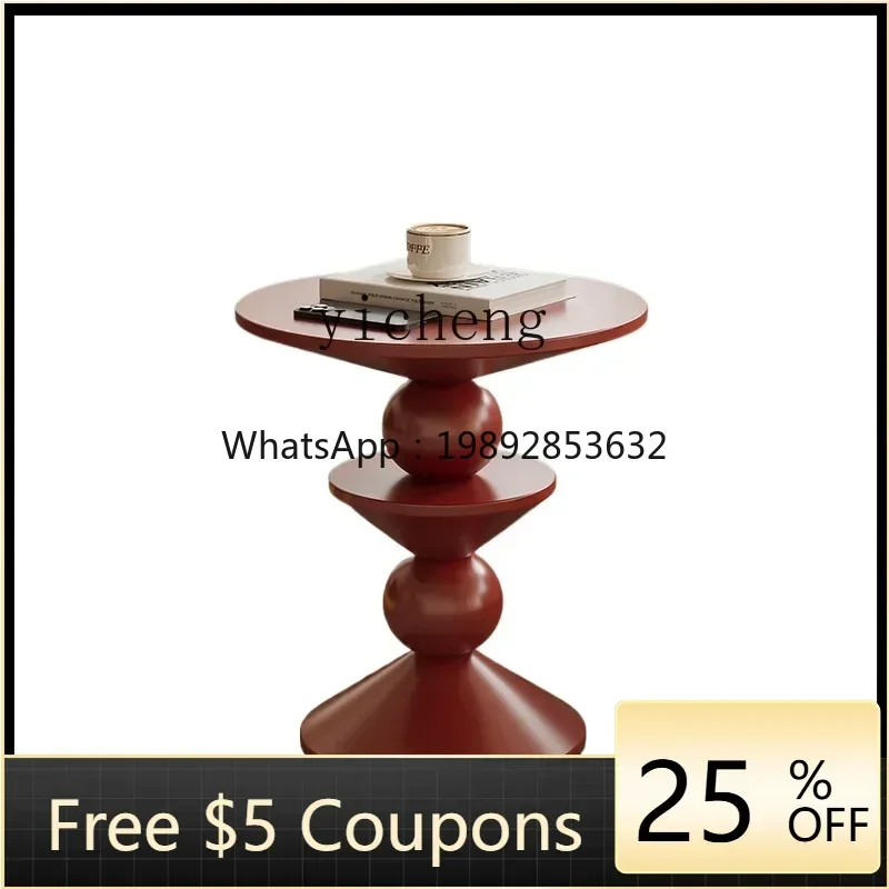 

ZZ Retro Small Table Living Room Home Small Apartment Movable Sofa Side Table Solid Wood Corner Table