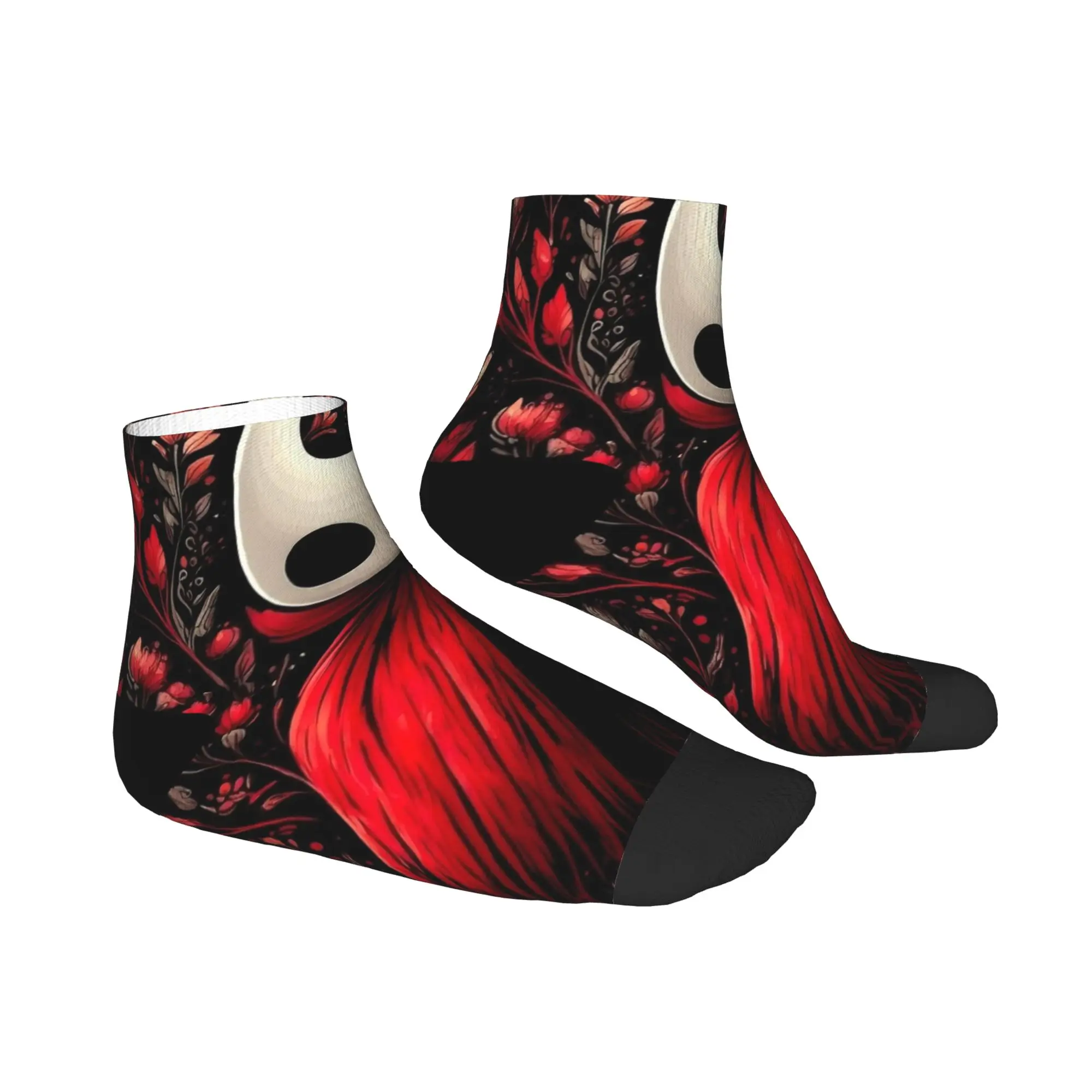 Полые рыцарские носки до щиколотки в маске, модные повседневные носки с принтом, летние нескользящие качественные мягкие носки для скалолазания для мужчин