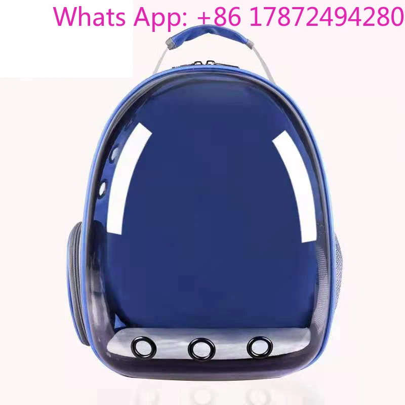 Luxury Portable Transparent Pet Travel Carrier Bag Ventilated Cat Dog Backpack Breathable Cat  Veterinary Instrument
