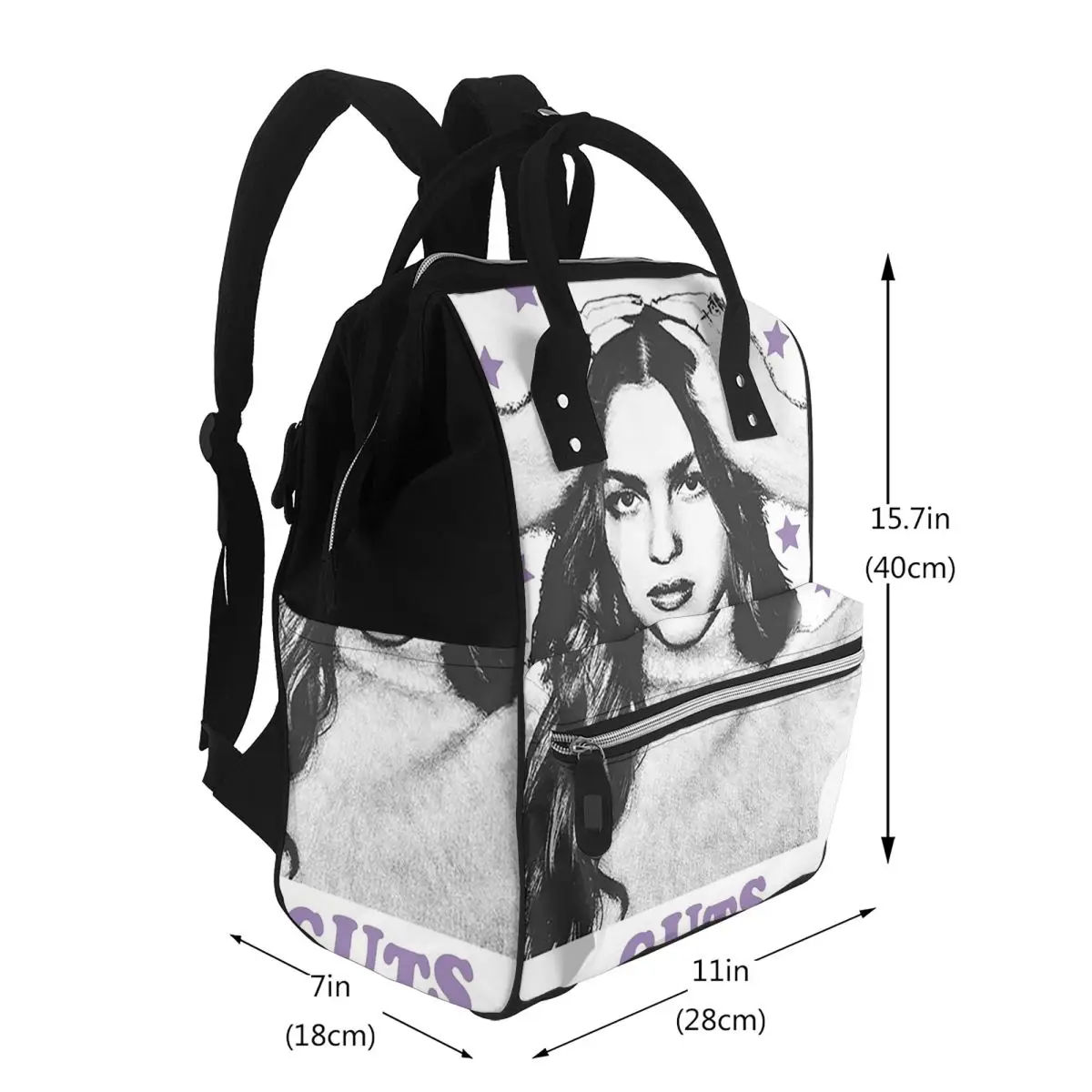 Olivia Guts World Tour Student Backpack School Bag Hiking Travel Daypack for Men Women Bookbag Shoulder Bags
