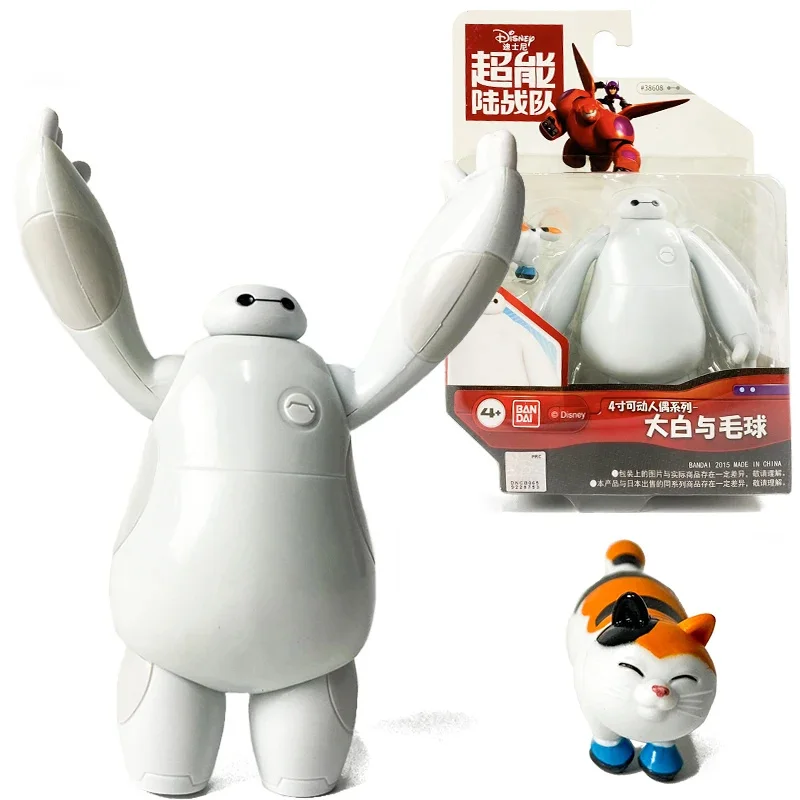 High Quality 16cm Cartoon Big Hero Baymax Fat Man Assembled Anime Figure Toy Baymax Model Pvc Action Figure  Model Birthday Gift