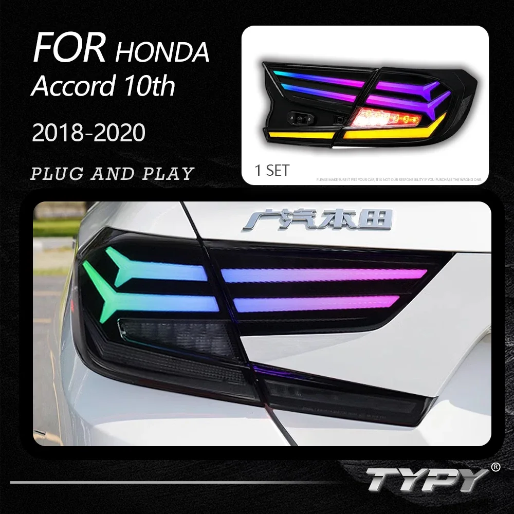 

TYPY Dynamic Turn Signal Tail Lamp Auto Accessories Upgrade Modified New LED For Honda Accord 10th RGB 2018-2020 Taillights