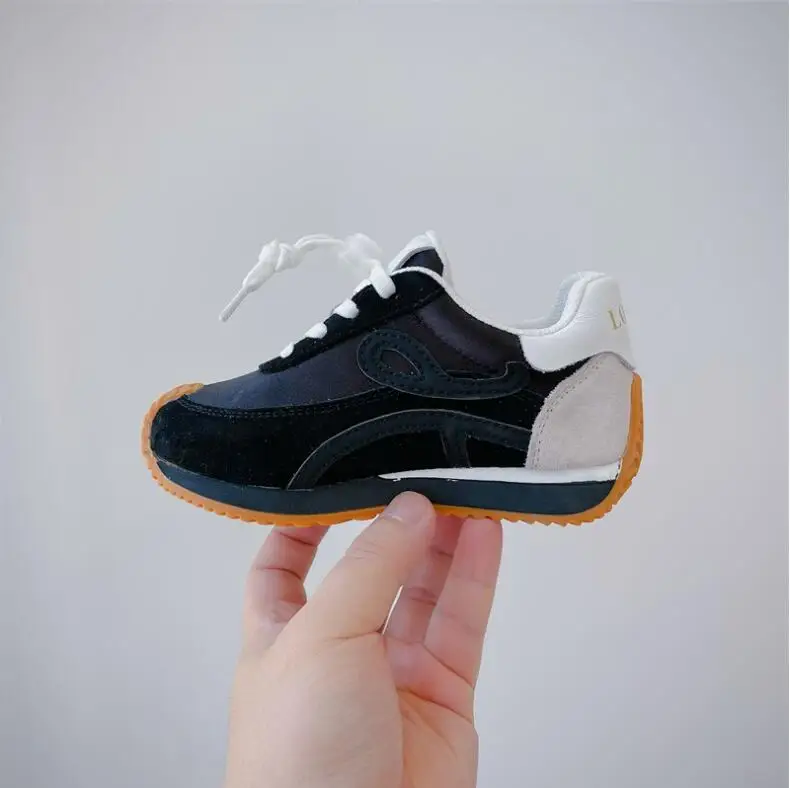 2024 Spring New Children's Shoes Boys' Soft Sole Comfortable Casual Shoes Korean Fashion Girls' Sneakers Khaki White Black