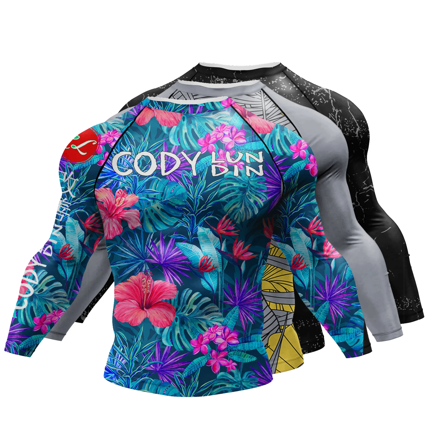 Cody Lundin Hot sale Fitness Surfing BJJ Jiu Jitsu Rashguard 3D Printed Fishion Compression Anti-Shrink  Active wear For Man