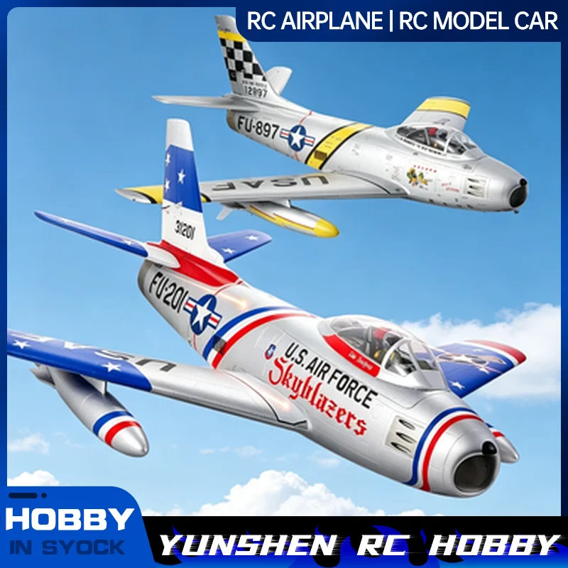 Fms 80mm F86 Sabre Edf Assembly Fixed Wing Model Airway Electric Jet Fighter Rear Sweep Wing Remote Control Fighter