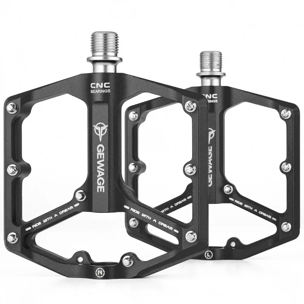 

Ultralight Mountain Bike Pedals CNC Aluminum Alloy Sealed 3 Bearings Flat Wide Anti-Slip Mtb Bicycle Pedals