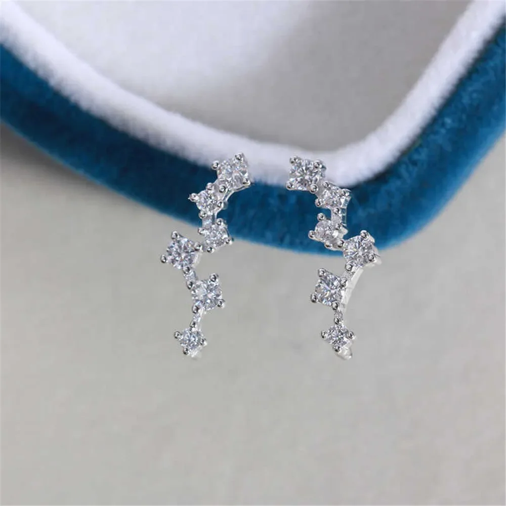 S925 Sterling Silver Pearl Earring Settings DIY Jewelry Making Supplies Blank Earring Posts for Handcrafted Accessories No Pearl