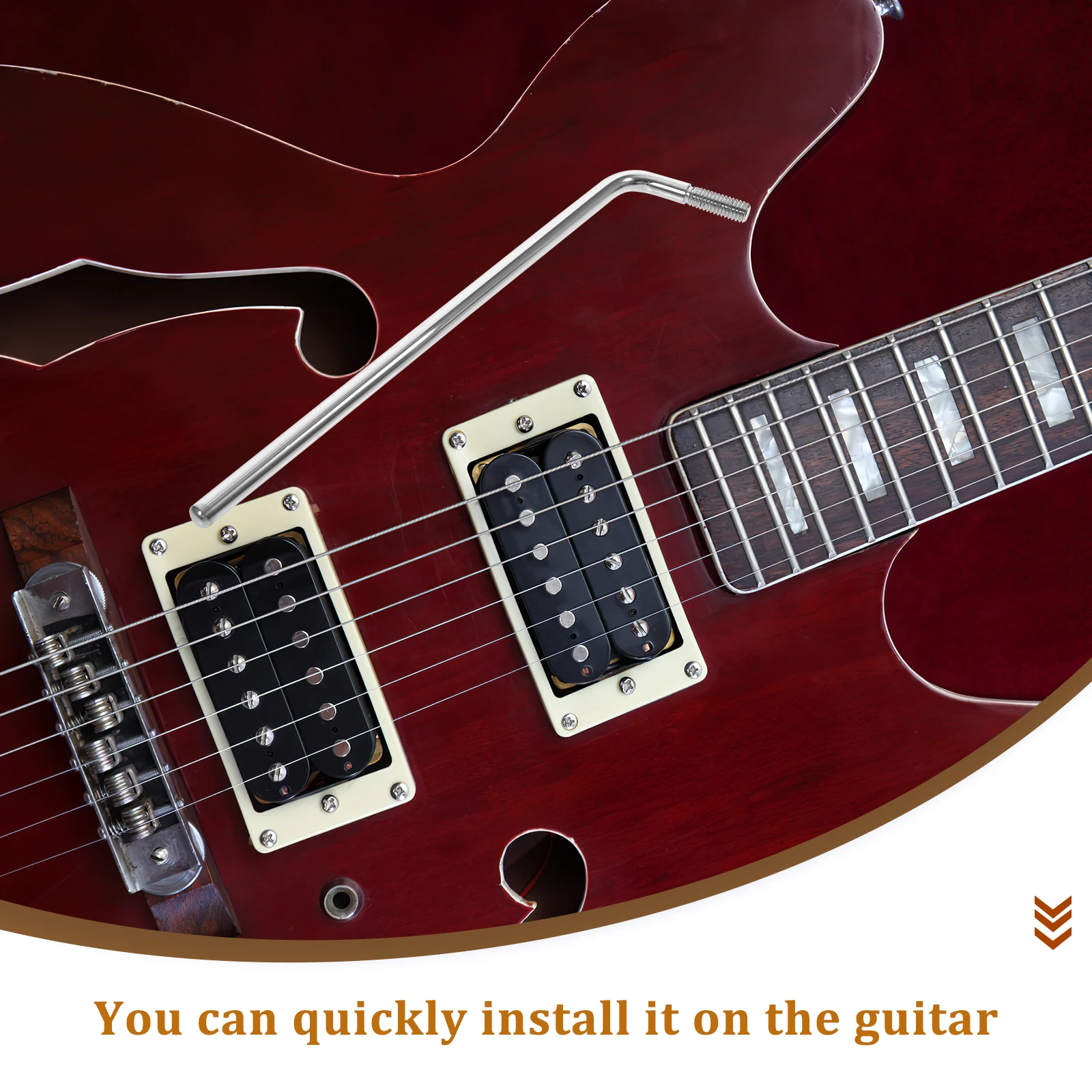 

Electric Guitar Tremolo Arm Thread 6mm Whammy Bar Alloy Durable Fine Craftsmanship Long Life Easy Install Safe Smooth No Burr