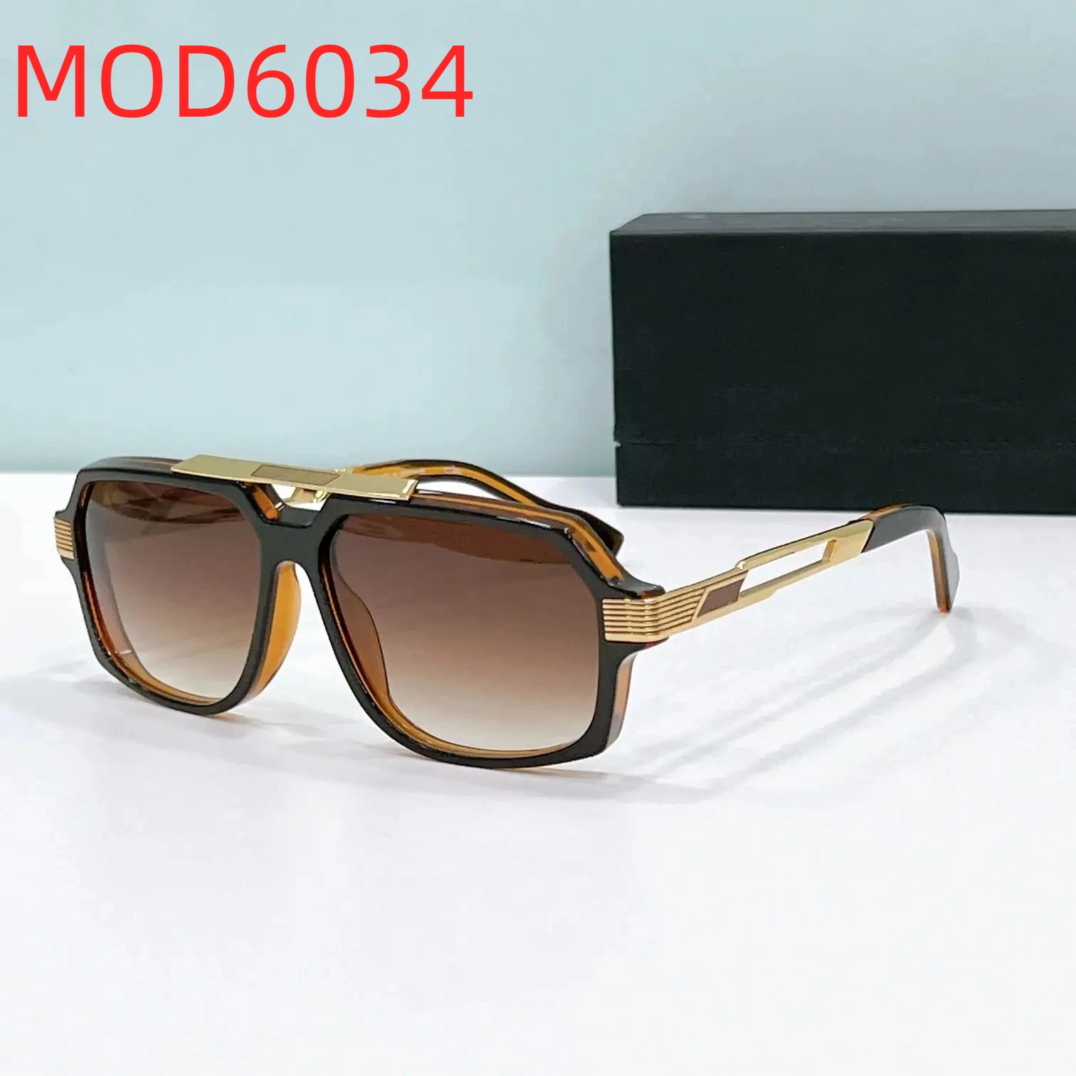 

New Arrival For SK CAZA MOD6034 Square Acetate+Alloy Frame Men Eyewear Retro Business Popular Classic Leisure Women Sunglasses