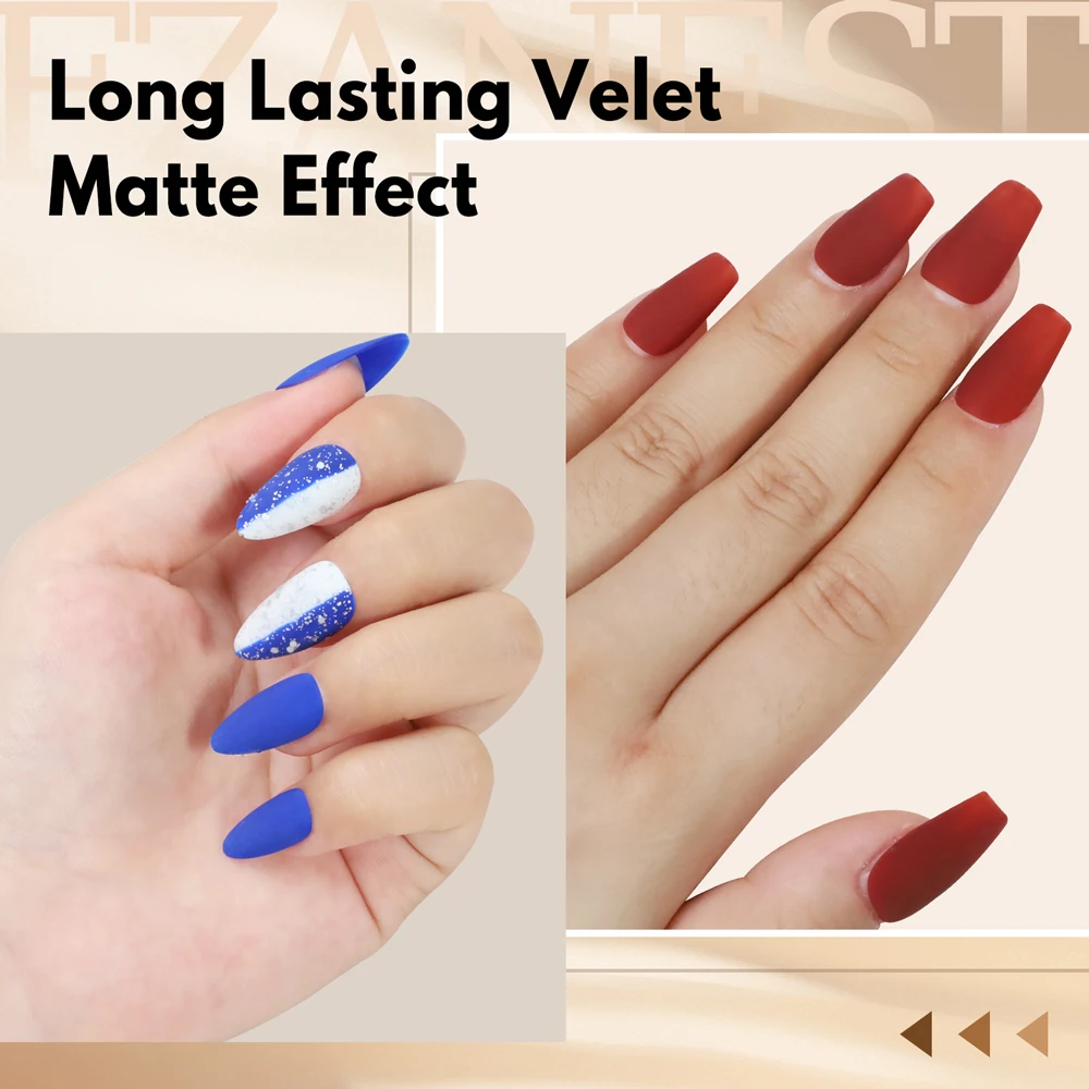 FZANEST Matte Top Coat Gel Nail UV Gel 15ml Gel Nagellak Basis en Top Blijvend Over 30 dagen Top Coat