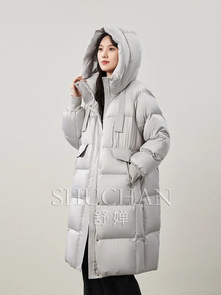 Warm Hooded Long 90% White Duck Casacos Femininos Inverno  Abrigos Mujer Invierno Down Jacket Women Coats