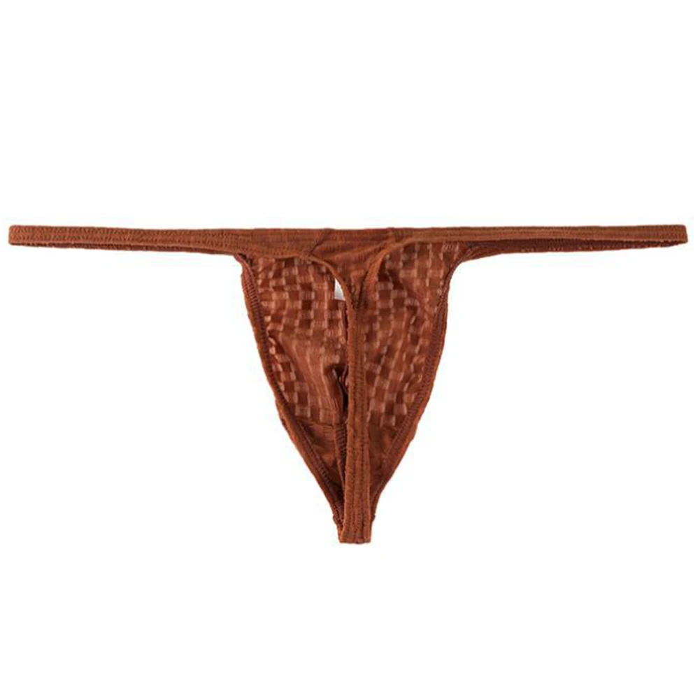 

Горячая распродажа: мужские сетчатые стринги в клетку, сексуальные трусы-танга с низкой посадкой, дышащее нижнее белье, приятное к телу, бикини-стринги