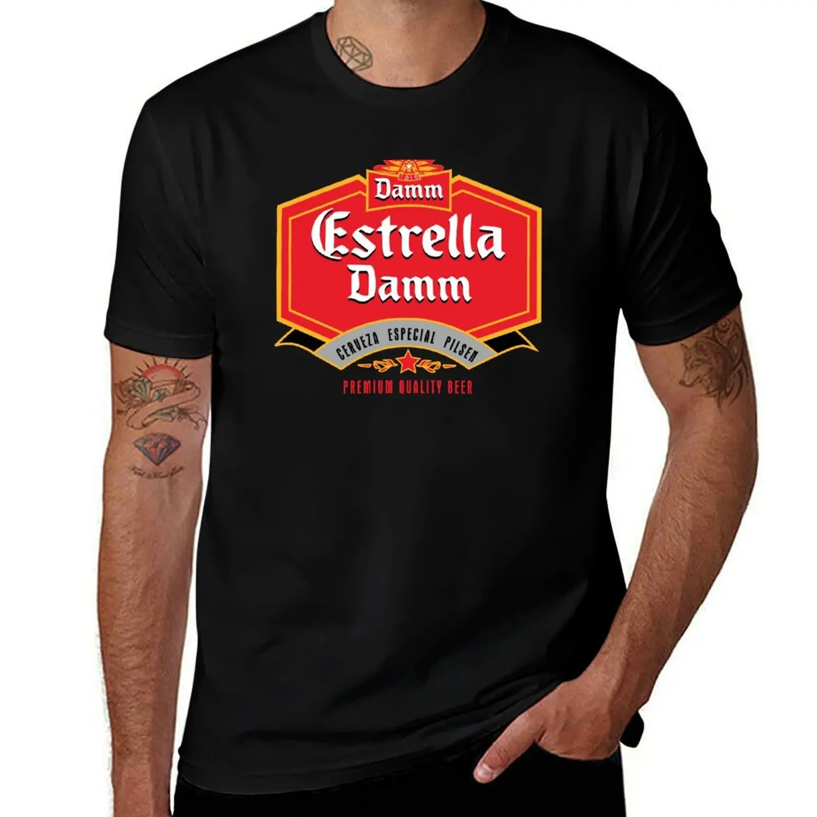 Estrella-Damm T-Shirt Basic Comfort Fit for Men T-Shirt