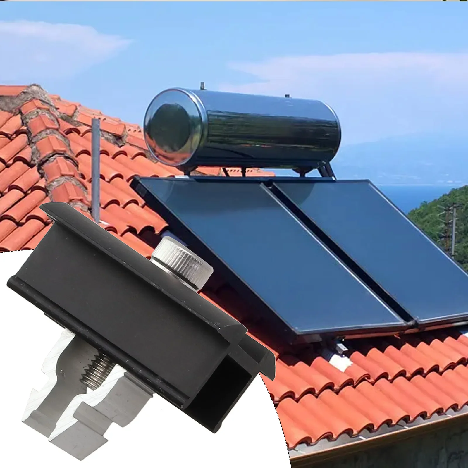 Solar Panel End Clamp Quick Solar Pv Module Fastening Clip Medle End Clamp For Fixing Solar Module Solar Bracket Mounting Clamps