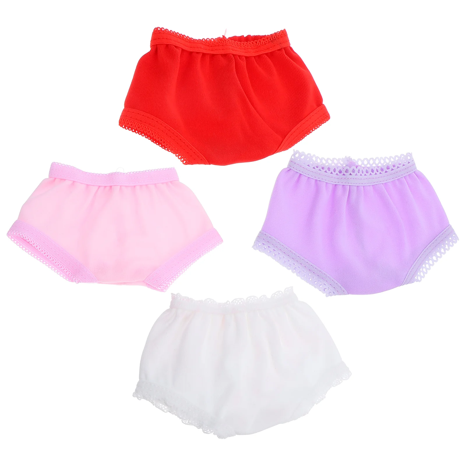 4 Pcs 18 Inch Panties Girls' Shorts Underpants Costume Decor For Dolls Bear Newborn