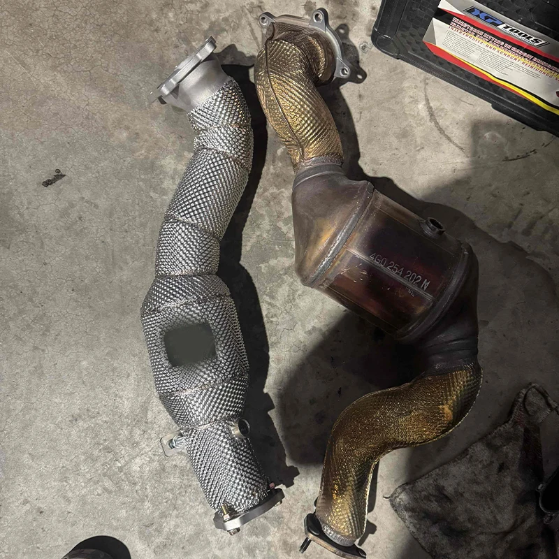 ACE Edelstahl mit Hitzeschutz Hochleistungs-Auspuff-Downpipe für Audi S6 S7 Rs6 Rs7 A8 S8 C7 C7.5 4.0t TFSI (2012~2019) – Detail 11
