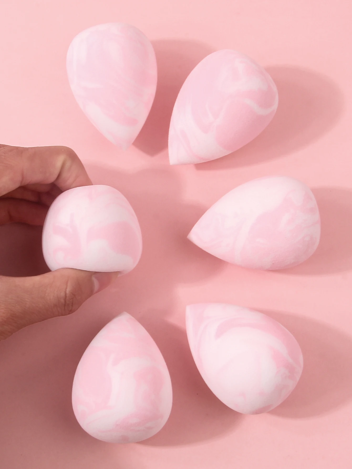 6-delige professionele make-upsponsset Grote zachte cosmetische blender en poederdons Beginnersvriendelijke gezichtsmake-upkit