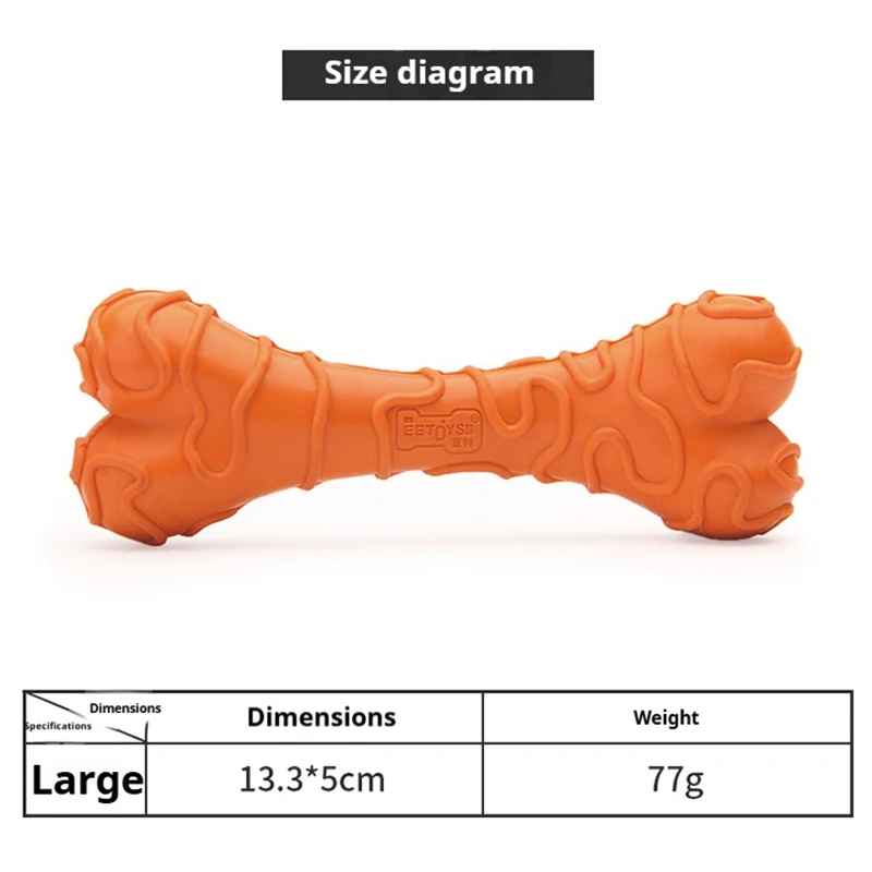 Yite Dog Toys, Bite Resistant Rubber Molars, Cheese Bones, Bite Resistant Small and Medium-sized Dog Teeth Cleaning Pet Chew Toy