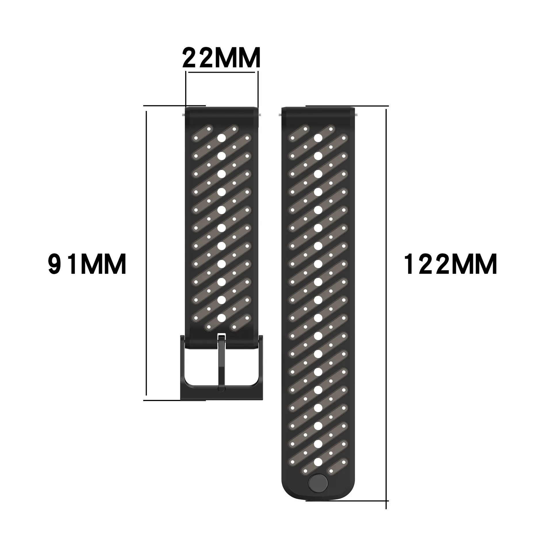 Two-Tone Silicone Strap 22mm For Suunto RACE 2/Run/Ocean/Vertical 2 Replacement Band For Suunto 5 9 Peak Pro Wristband Bracelet image 3