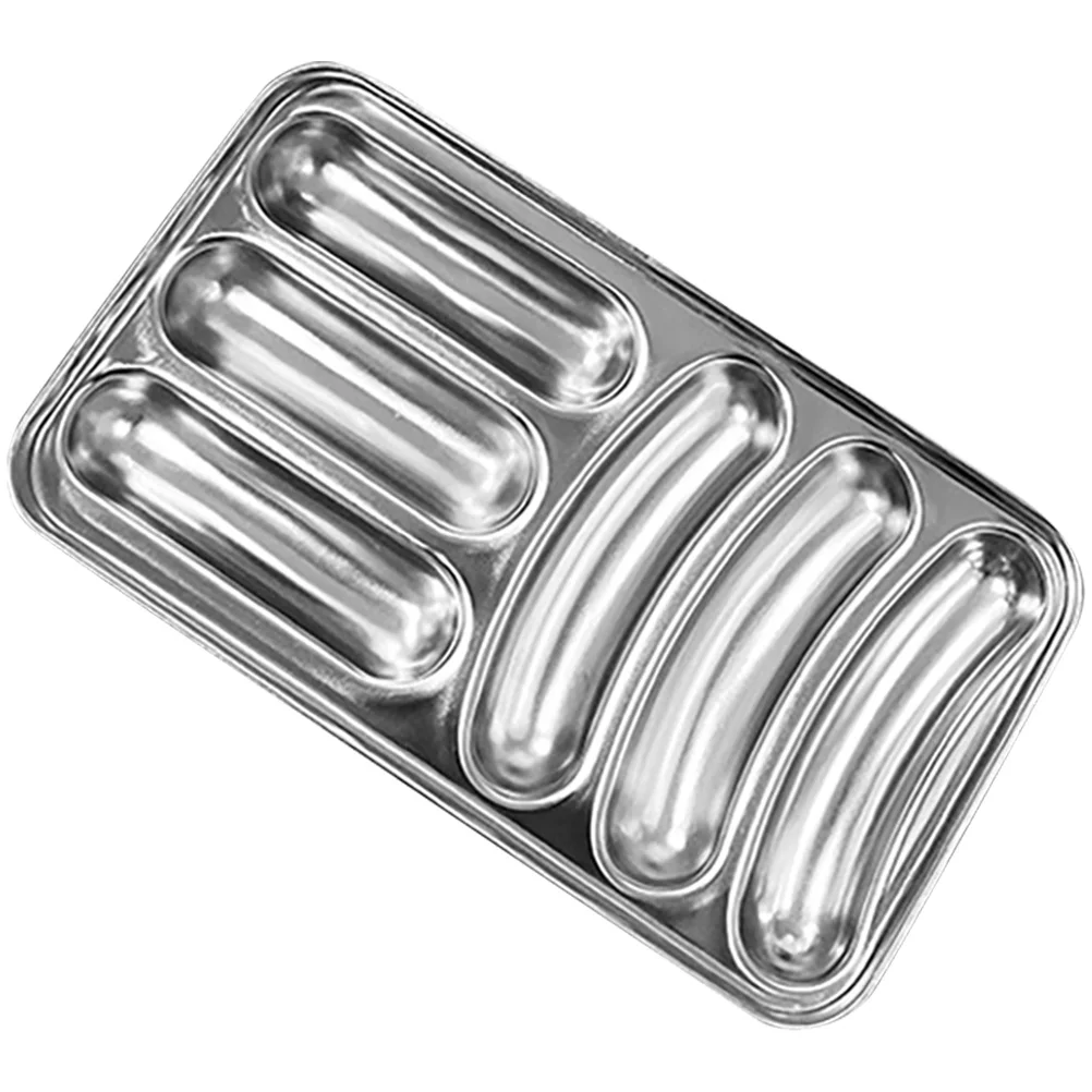 

DIY Hot Dog Molds 304 Stainless Steel Baby Food Ham Sausage Hotdog Maker Oven Pan