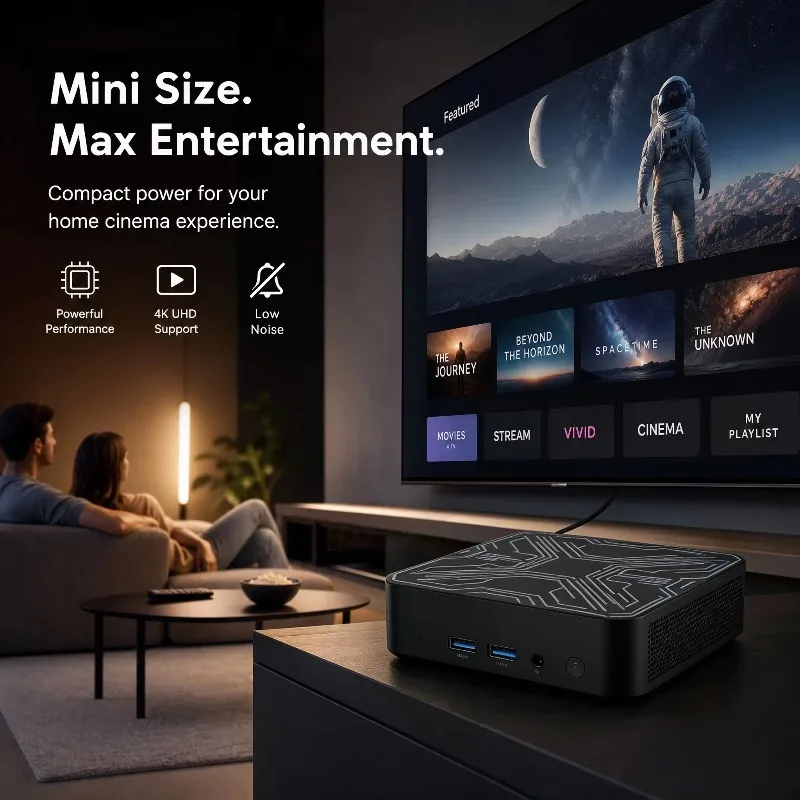 2026 New Mini PC Portable Intel Core N150 Mini Computer 16GB RAM 512GB 1TB SSD 1000M Ethernet Gamer Gaming PC Desktop view 4