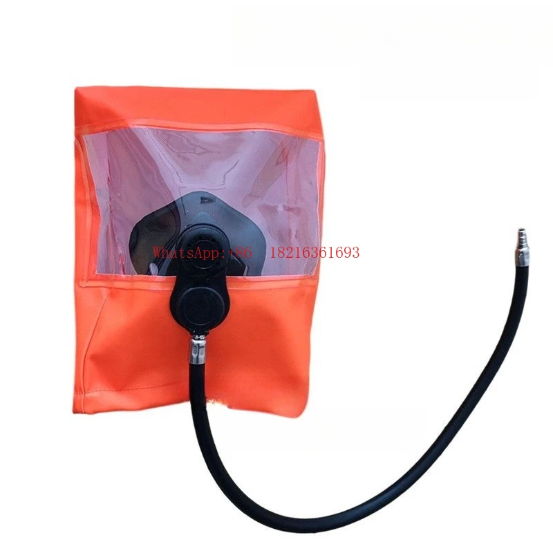 Marine Emergency Escape Respirator Mask 10 Minutes EEBD Accessories Hood 15 Minutes Orange Respiratory Mask
