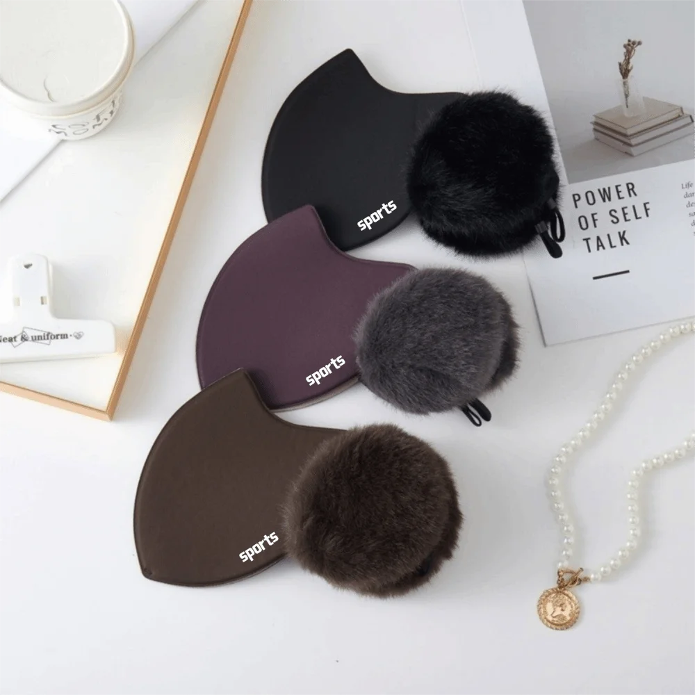 Mulheres inverno quente máscara facial engrossado velo forrado dois-em-um earmuff respirável à prova de vento ciclismo máscara proteção de ouvido