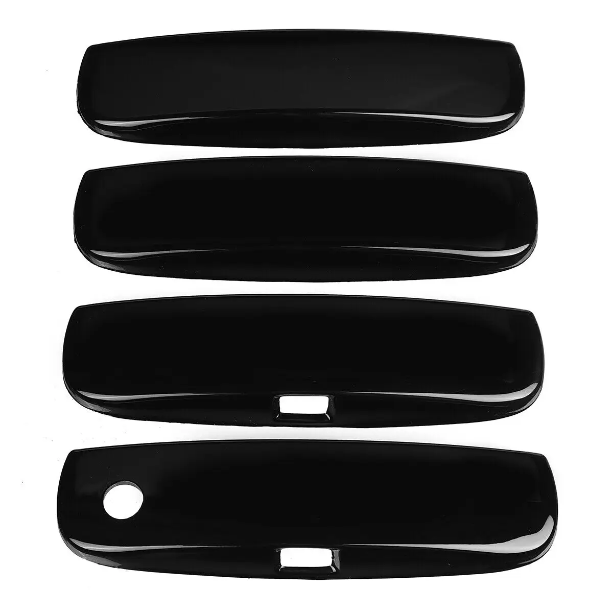 For Dodge Charger 2011-2020 4pcs/set Door Handle Cap Trim Sticker with Hole Cover Decoration Carbon Fiber/Black