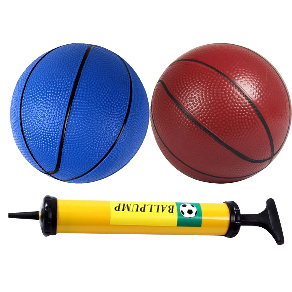 3 pezzi di palline gonfiabili addensate per piccole palline per bambini per ragazza ragazzo (pompa a colori casuali blu e caffè)