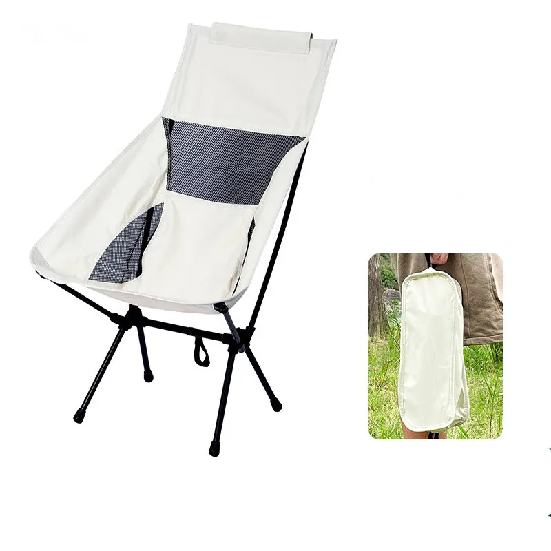 Portable Folding Camping Chair Outdoor Moon Chair Collapsible Foot Stool For Hiking Picnic Fishing Chairs Seat Tools