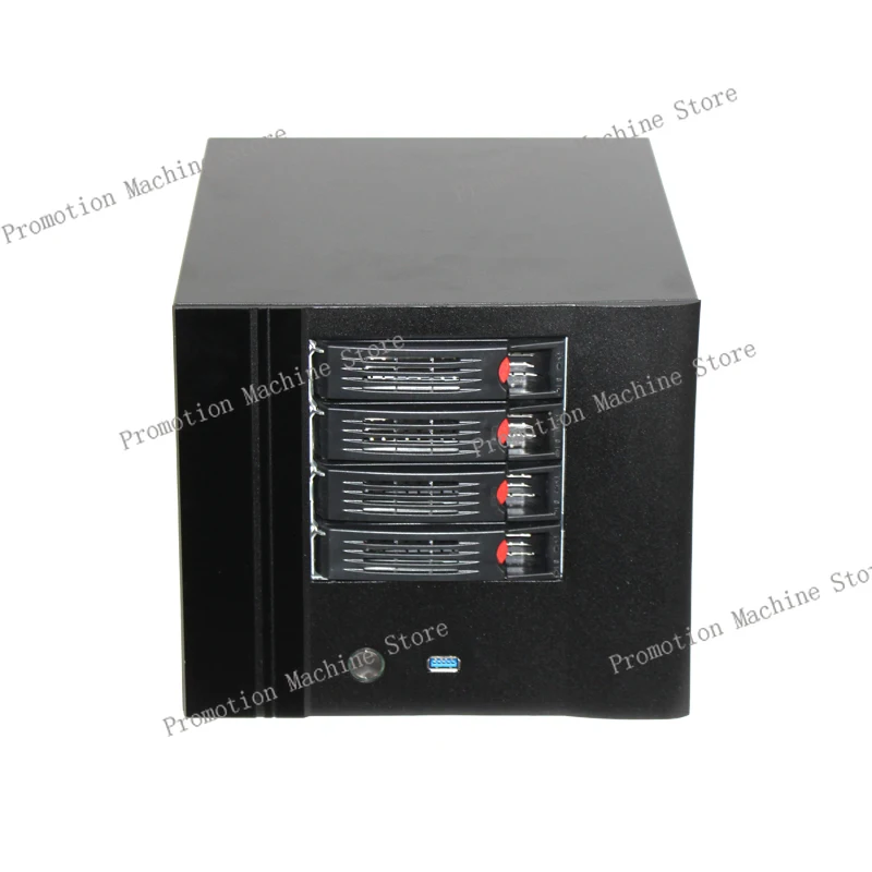 NAS Chassis 4 Hard Disk Space Computer Household Mini Server Hot Pluggabel  Support 1U FLEX Power Supply ITX PC Case