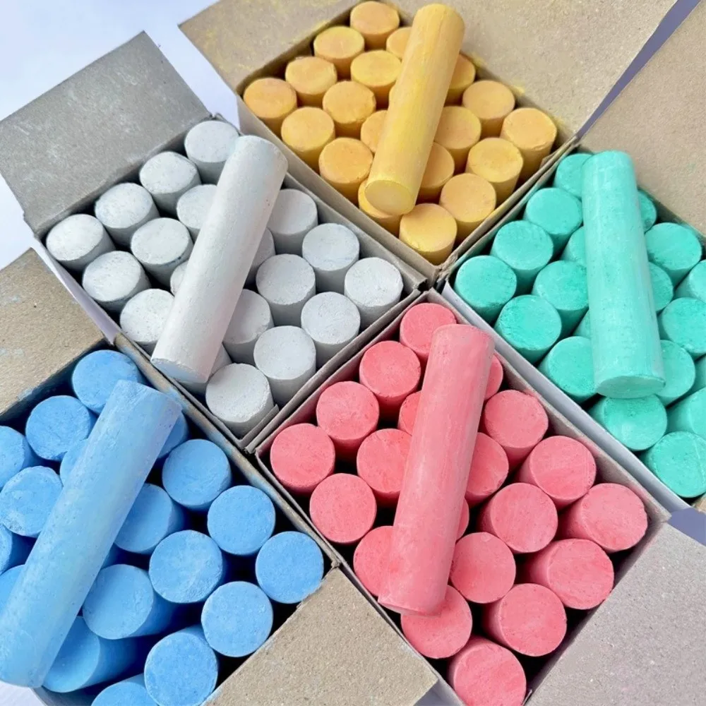 Multi-functional Colored Dustless Chalk Oversize Erasable Sidewalk Drawing Chalk Marking Chalk Teacher Teaching