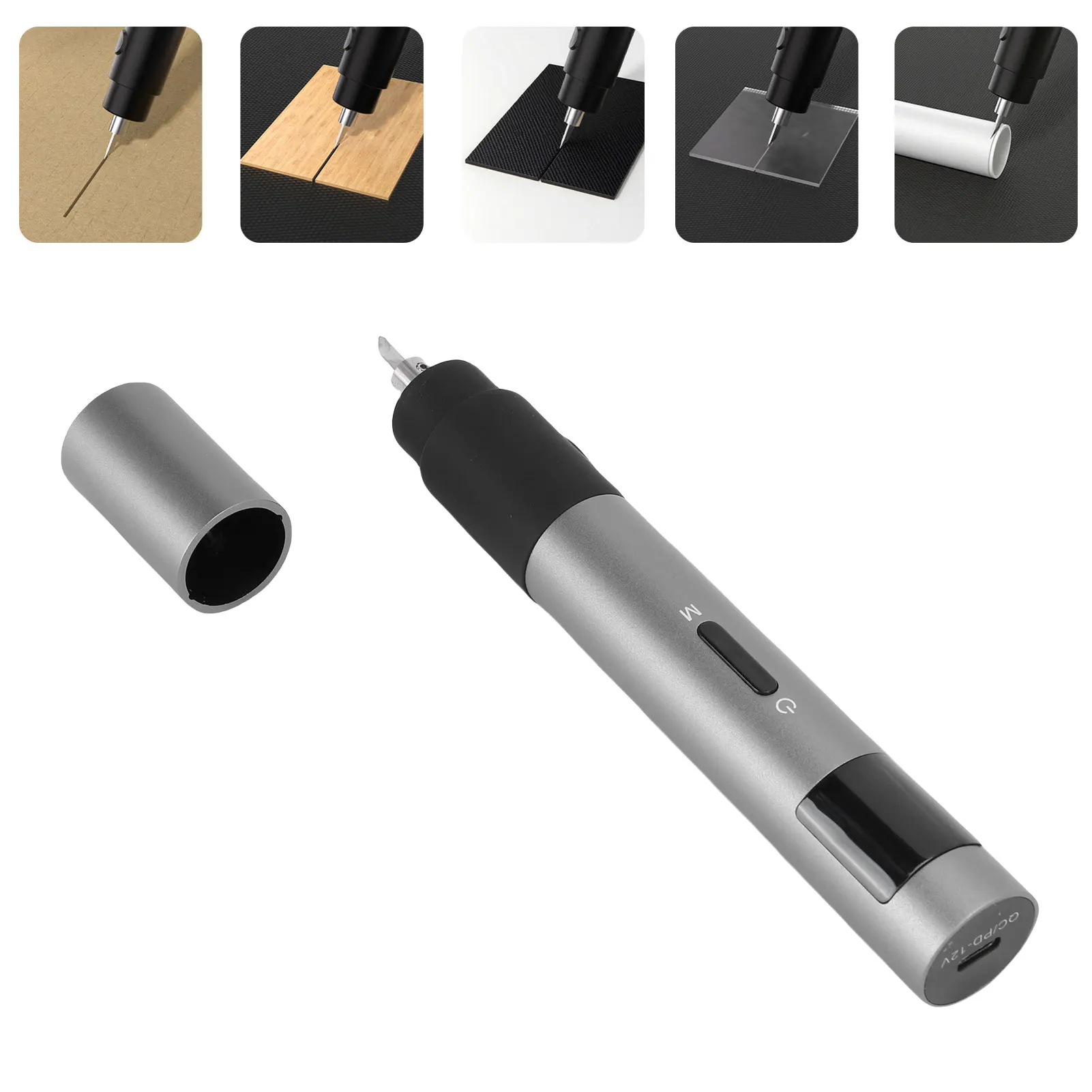 Ultrasonic Cutter 40KHz Cutting Frequency 3 Speed Adjustable with Titanium Alloy Blade Tip for Plexiglass PCB Carbon Fiber