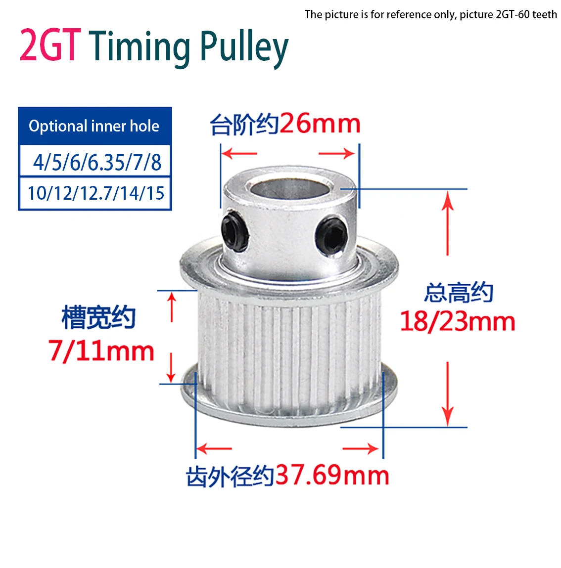 1PCS GT2 Timing Pul…