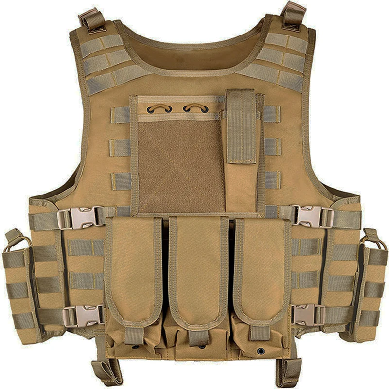 Tactical Buckle Vest Men Outdoor Hunting Vest Camouflage Shooting Body Armor Army Police Training Protection Vest