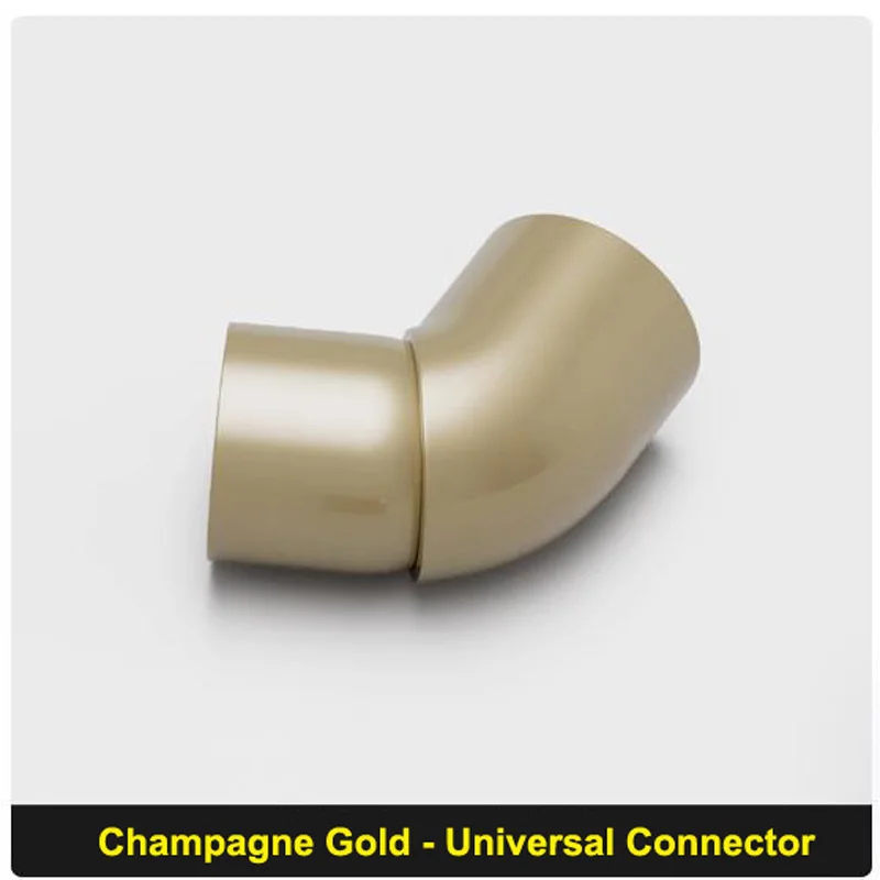 Lega di alluminio Champagne Gold, staffe per corrimano per scale argentate, connettore a 90 gradi, circolare universale, accessori per gomiti