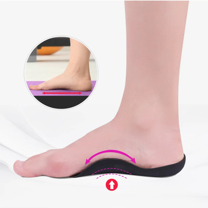 Sol dalam Orthotic, untuk XO berbentuk kaki korektor lengkungan dukungan Plantar Fasciitis sepatu ortopedi sol untuk wanita pria kaki datar