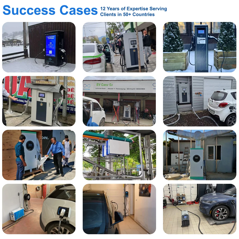 تركيب بسيط 20KW DC شاحن Ev سريع مع تصميم مدمج حاصل على براءة اختراع محطة شحن Ev السكنية لسهولة إعداد المرآب