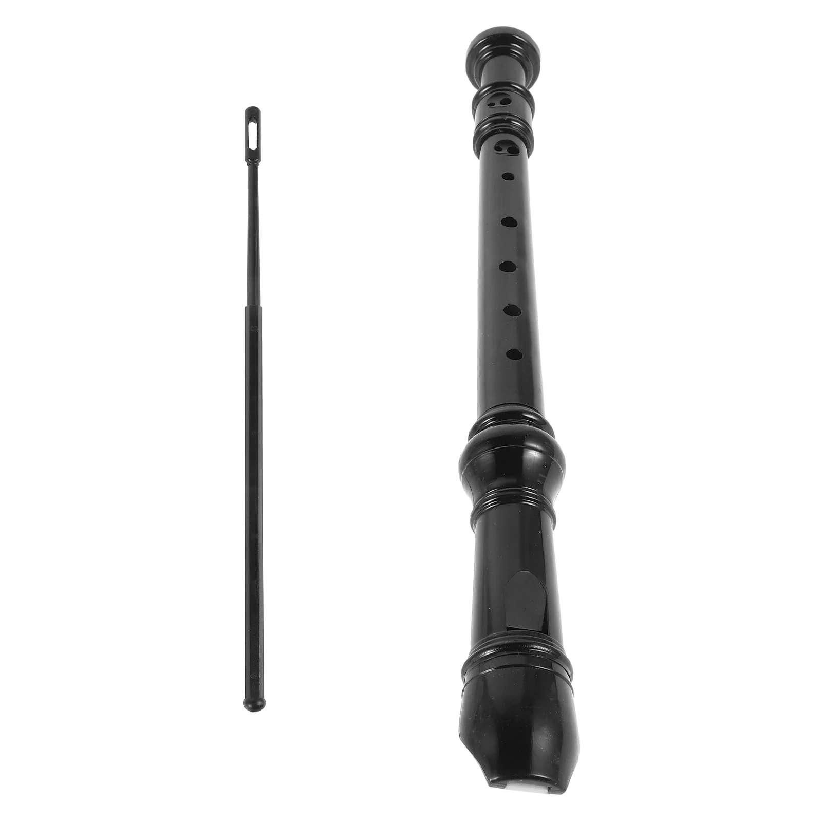 

8 Hole Soprano Recorder Black Transparent Design ABS Durable for Beginners Wide Range Notes Musical Exploration School