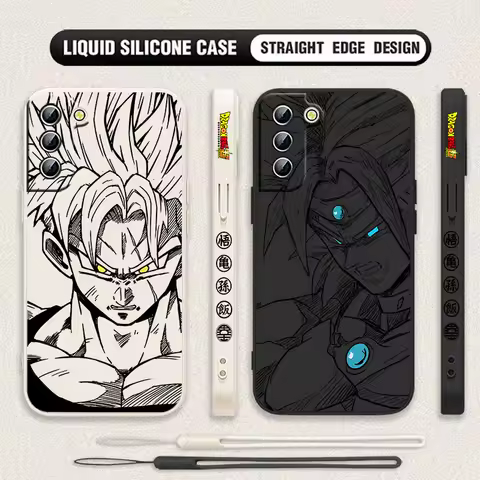 D-Dragon Ball Super Cool Cover For Samsung Galaxy S25 S24 S23 S22 S21 S10 FE Plus Ultra 5G Liquid Left Rope Phone Case