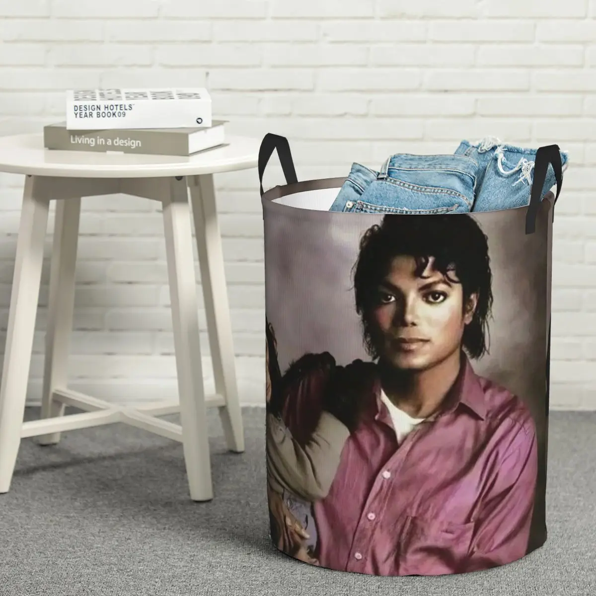 

Laundry Collector Michael Jackson Foldable Laundry Basket Large Storage Children Washing Basket Home Organizer